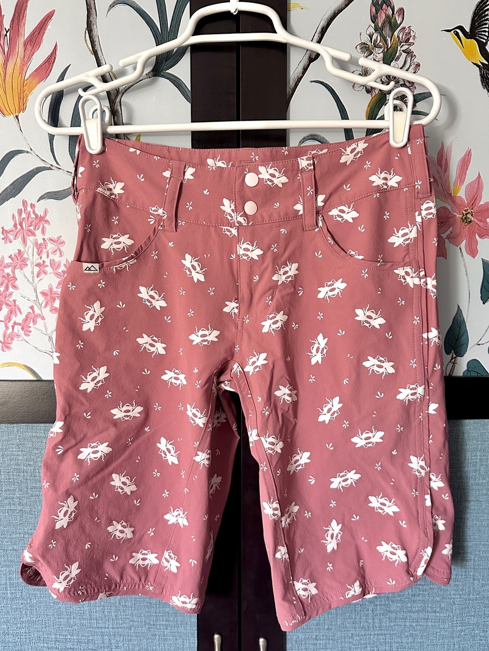 Wild Rye Freel Moubtain Bike shorts mauve bees print Play Wild Size 2 Women